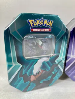 LOT OF 3 Pokemon TCG Triple Whammy Tin Set TYRANITAR SLAKING DARKRAI NEW SEALED! - Image 2