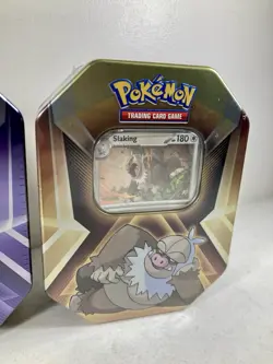 LOT OF 3 Pokemon TCG Triple Whammy Tin Set TYRANITAR SLAKING DARKRAI NEW SEALED! - Image 4