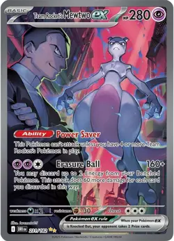 Team Rocket's Mewtwo ex 231/182 Sv10 Destined Rivals Holo PSA 10 English Pokemon - Image 1