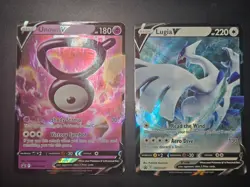 Pokemon Lugia V SWSH 301 & Unown V SWSH 300 NM/LP English 2-Card Lot - Image 1