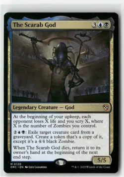 The Scarab God 120 Non-Foil NM MTG Commander: Aetherdrift Magic - Image 1