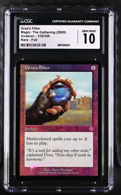 URZA'S FILTER Invasion Foil Rare CGC 10 MTG [Nostalgium] - Image 1