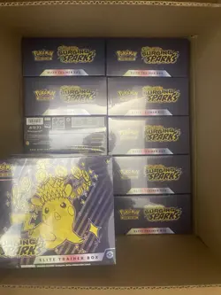 Pokemon TCG Surging Sparks Elite Trainer Box New Sealed 10 Count Lot - Image 1