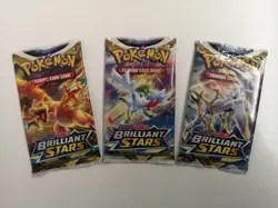 Lot of 3x Booster packs (Factory sealed) Pokemon Sword&Shield Brilliant Star - Image 1