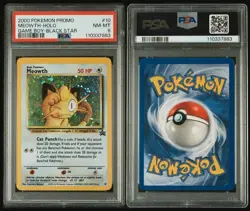 Pokemon TCG Game Boy Black Star Promo Meowth #10 Holo Near Mint-Mint PSA 8 - Image 3