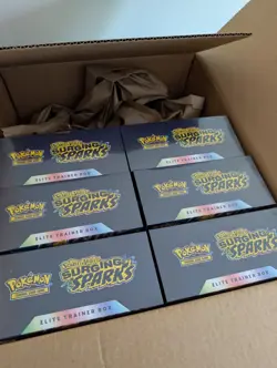 Pokemon TCG Surging Sparks Elite Trainer Box Factory Sealed - Case of 6 - Image 2