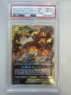 Pokemon TCG Reshiram & Charizard GX SM201 PSA 8 - Image 1