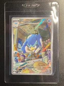 Quaxwell Full Art IR 207/193 Pokemon TCG Paldea Evolved Illustration Rare - NM - Image 3