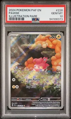 2024 POKEMON PALDEAN FATES #226 PAWMI ILLUSTRATION RARE PSA 10 (8373) - Image 1