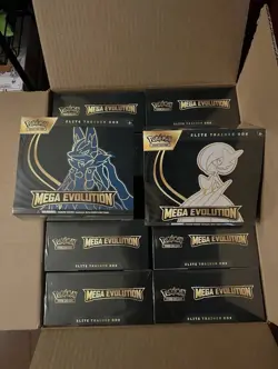 Set Of 2 Pokemon Mega Evolution Elite Trainer Boxes Lucario And Gardevoir ETBs - Image 1