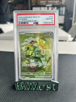 2023 Caterpie #172 Illustration Rare Scarlet & Violet 151 MEW Pokemon PSA 10 - Image 1