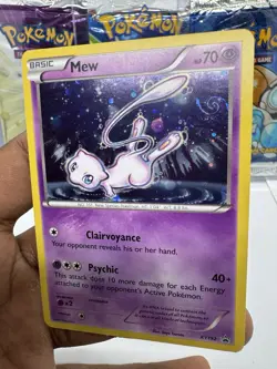 Pokemon Mew XY192 Black Star Promo Cosmos Holo HD GALAXY SWIRL RARE LP 🌀🌀 - Image 1