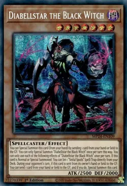 Yugioh! Diabellstar the Black Witch - MP24-EN109 - Prismatic Secret Rare - 1st E - Image 1