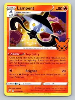 2022 Pokemon Card Trick Or Trade Lampent 32/192 - Image 1