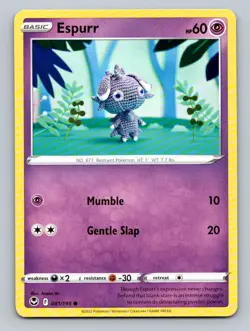 2022 Pokemon Card Silver Tempest Espurr 81/195 - Image 1