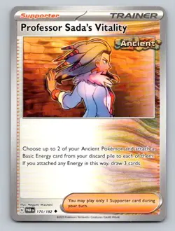2023 Pokemon Card SV04: Paradox Rift Professor Sada's Vitality 170/182 - Image 1