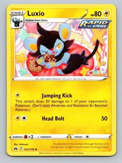 2023 Pokemon Card Crown Zenith Luxio 41/159 - Image 1