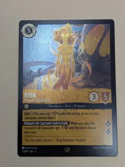 Disney Lorcana Kida Protector of Atlantis Into the Inklands Cold Foil Card 7/204 - Image 1