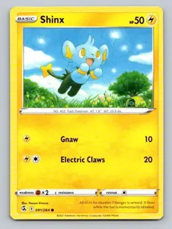 2021 Pokemon Card Fusion Strike Shinx 91/264 - Image 1