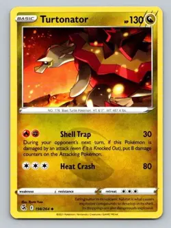 2021 Pokemon Card Fusion Strike Turtonator 198/264 - Image 1
