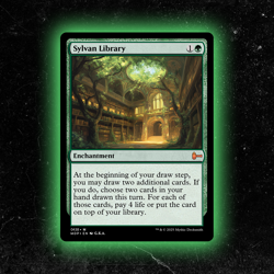 Sylvan Library - Custom MTG Card - High-Quality - Image 1