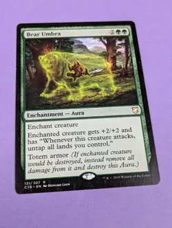 MTG Magic: Commander 2018: Bear Umbra #131/307 Rare - NM - Image 1