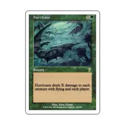 WOTC MtG 7th Ed Hurricane (R) (Foil) EX - Image 1
