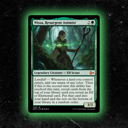 Nissa, Resurgent Animist - Custom MTG Card - High-Quality - Image 1