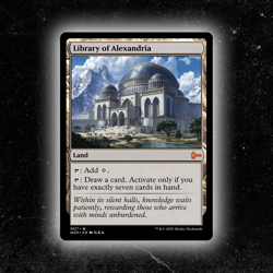 Library of Alexandria - Custom MTG Card - High-Quality - Image 1