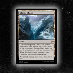 Glacial Chasm - Custom MTG Card - High-Quality - Image 1