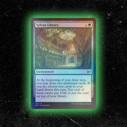 FOIL - Sylvan Library - Custom MTG Card - High-Quality - Image 1