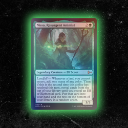 FOIL - Nissa, Resurgent Animist - Custom MTG Card - High-Quality - Image 1