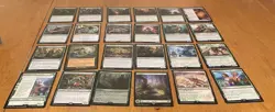 Green MTG Cards Lot Rare Uncommon Land Foil + Commons Magic The Gathering Cards - Image 1