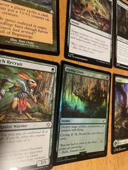 Green MTG Cards Lot Rare Uncommon Land Foil + Commons Magic The Gathering Cards - Image 2