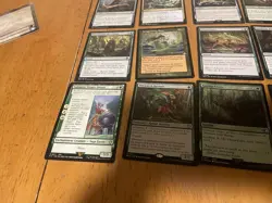 Green MTG Cards Lot Rare Uncommon Land Foil + Commons Magic The Gathering Cards - Image 4