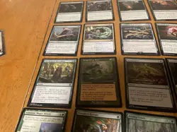 Green MTG Cards Lot Rare Uncommon Land Foil + Commons Magic The Gathering Cards - Image 5