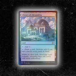 FOIL - Library of Alexandria - Custom MTG Card - High-Quality - Image 1