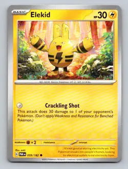 2023 Pokemon Card SV04: Paradox Rift Elekid 59/182 - Image 1