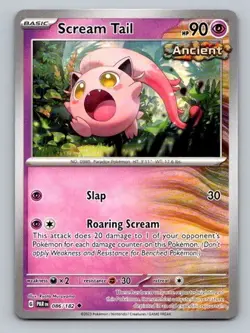 2023 Pokemon Card Paradox Rift Scream Tail 86/182 - Image 1