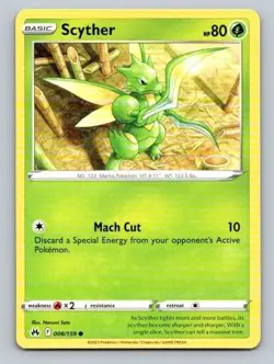 2023 Pokemon Card Crown Zenith Scyther 6/159 - Image 1
