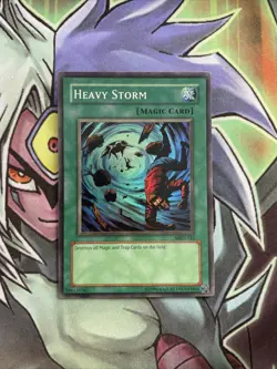 MRD-E142 Heavy Storm Super Rare UNL Edition NM Yugioh Card - Image 1