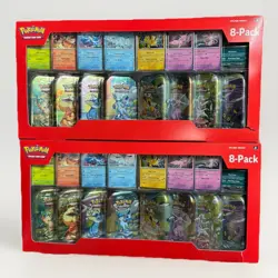 Pokemon Prismatic Evolutions 8 Mini Tins Promo Cards Costco - Lot of 2 - Image 1