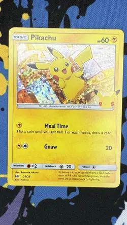 Pikachu 25/25 McDonald's 25th Anniversary Promo Holo Pokemon Card - Image 1