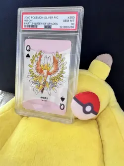 PSA10 2000 POKEMON SILVER VERSION PART 2 PLAYING CARDS 250 HO-OH QUEEN OF SPADES - Image 4