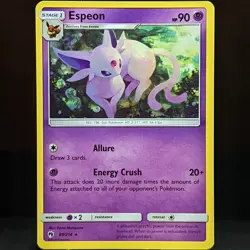 Espeon 89/214 NM Lost Thunder Sun & Moon SM Pokemon Card calm psychic cat chill - Image 1