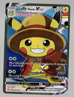 Luffy Pikachu Pokemon Card VCOS Holo Cosplay w/ Video - Image 1