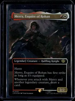 MTG: Lord of the Rings #437 Merry, Esquire of Rohan (Borderless, Foil) 🏡 - Image 1