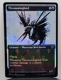 Thrummingbird (Showcase) (Step-and-Compleat Foil) - Phyrexia: All Will Be One - Image 1