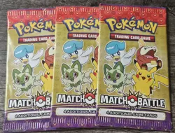 3x Pokemon Match Battle McDonalds Promo Sealed Booster Packs - Image 1