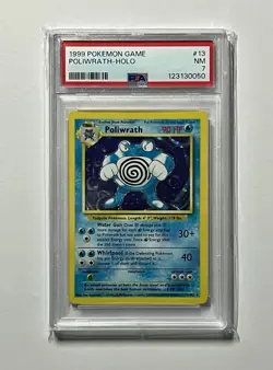Poliwrath 13/102 •PSA 7 NM• Holo Rare Base Set Unlimited 1996 WOtC Pokemon Card - Image 2